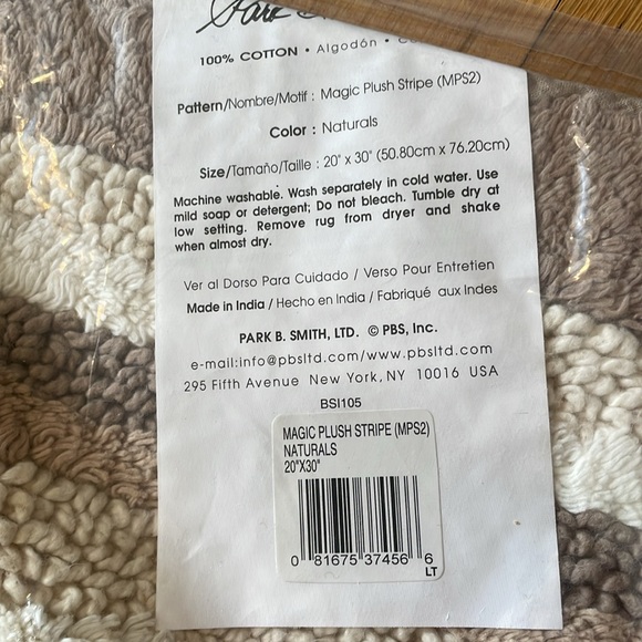 BNWT Park Smith Bath Rug/Mat - Picture 7 of 7
